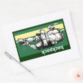 Backpacker (Typ)-GrünGelb Rechteckiger Aufkleber (Umschlag)