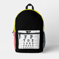 Backpackerpaket für die Eye Chart Book Back Pack