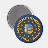 BACKPACKING-Magnet Magnet (Vorderseite/Rückseite)