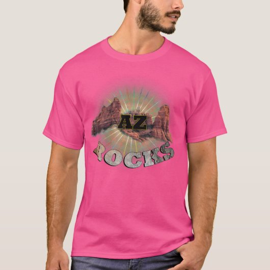 Backpacking Phoenix Az Rocks Design Mountain Hikin T-Shirt (Vorderseite)