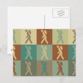 Backpacking Pop Art Postkarte (Vorne/Hinten)