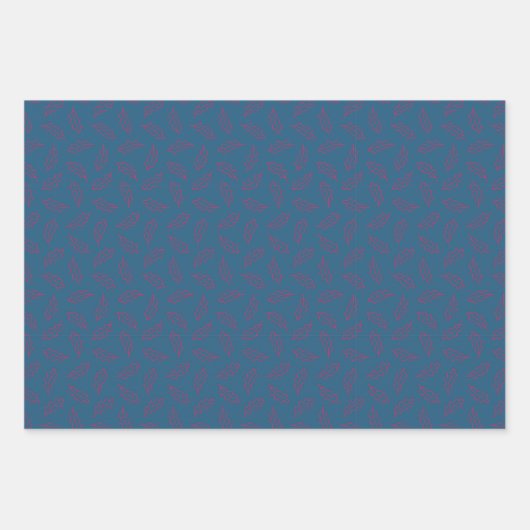 Backpapier aus Herbst - Pflaume/aquamarin/Persimmo Geschenkpapier Set (Vorderseite 2)