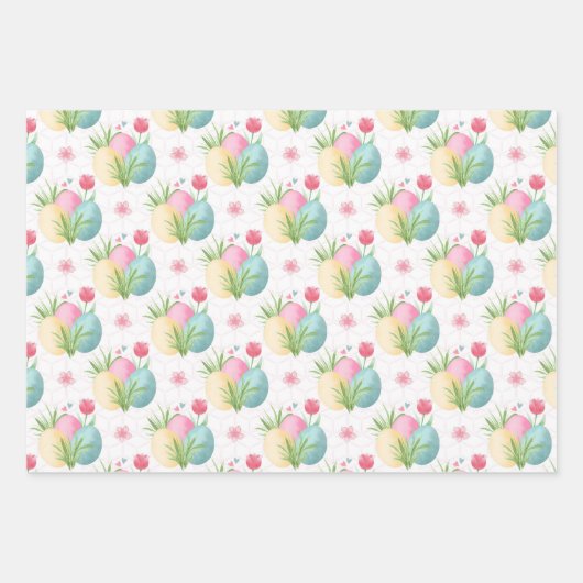 Backpapier für Ostereier - Flachblatt Set 3 Geschenkpapier Set (Vorderseite)