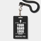 Backpass für Ihr Band-Logo Ausweis (Vorderseite mit Lanyard)