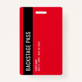 Backpass ID für Red White Staff Ausweis (Rückseite)