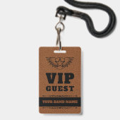Backpass VIP Custom Rock Country Lanyard Ausweis (Vorderseite mit Lanyard)