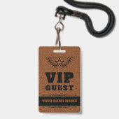 Backpass VIP Custom Rock Country Lanyard Ausweis (Rückseite mit Lanyard)