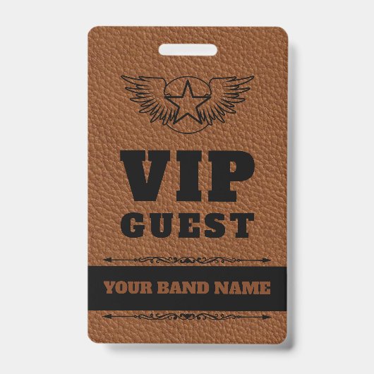 Backpass VIP Custom Rock Country Lanyard Ausweis (Vorderseite)