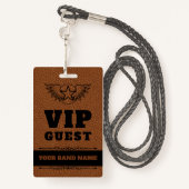 Backpass VIP Custom Rock Country Lanyard Ausweis (Rückseite mit Schlüsselband)