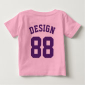 Backpink & Dark Lila Baby | Sports Jersey Baby T-shirt (Rückseite)