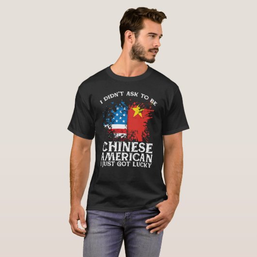 BackprinI Didn't Ask To Be Chinese American I Just T-Shirt (Vorne ganz)