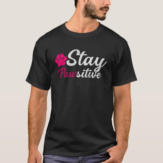 Backprint Bleibe Pawsitiv T-Shirt (Vorderseite)