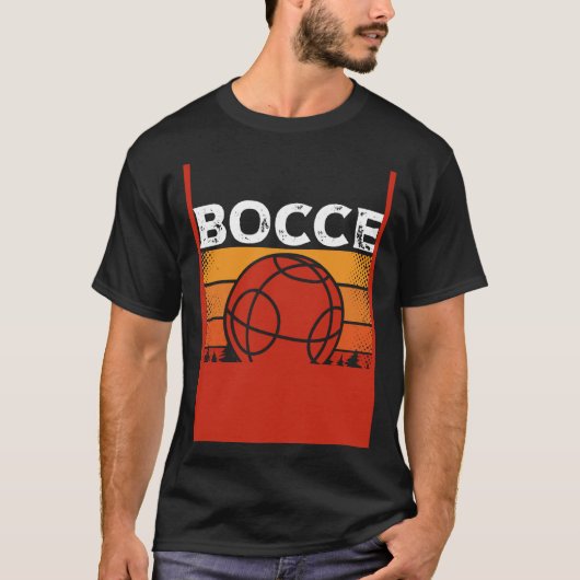 Backprint Bocce Is My Workout Bocce Ball T-Shirt (Vorderseite)
