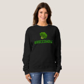 Backprint Broccholic Healthy Vegetables Meatless V Sweatshirt (Vorne ganz)