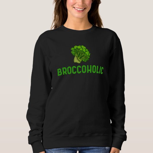 Backprint Broccholic Healthy Vegetables Meatless V Sweatshirt (Vorderseite)