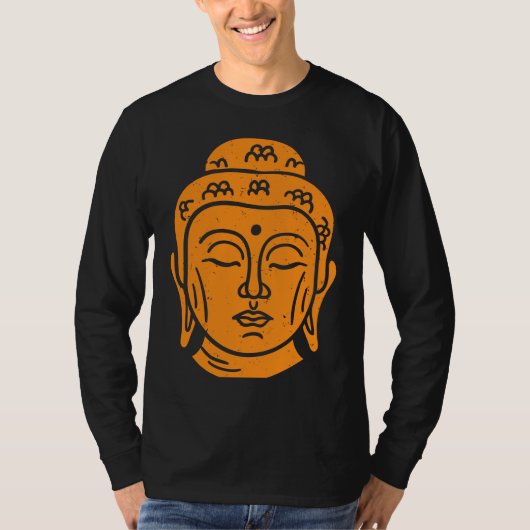 Backprint Buddha Head Buddhist Wisdom T-Shirt (Vorderseite)