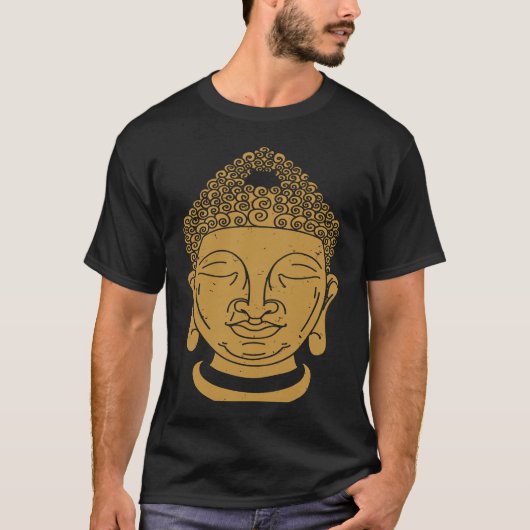 Backprint Buddha Head Kara und Zen T-Shirt (Vorderseite)