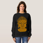Backprint Buddha Head Meditation and Yoga Sweatshirt (Vorne ganz)
