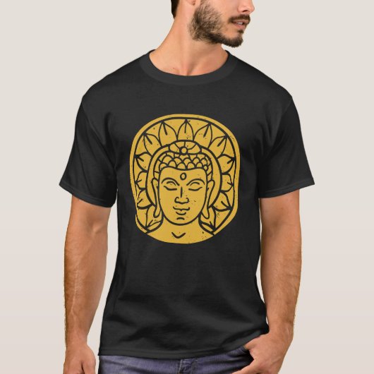 Backprint Buddha Head Spiritual Chi T-Shirt (Vorderseite)
