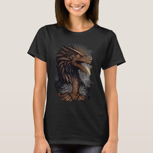 Backprint Fire breathing eagle of freedom and stre T-Shirt (Vorderseite)