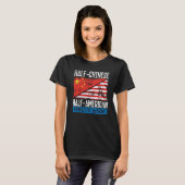 Backprint Halbwerter chinesischer Halbamerikaner V T-Shirt (Vorne ganz)