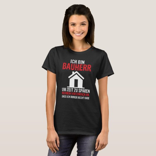 Backprint I am a builder construction manager boss T-Shirt (Vorne ganz)