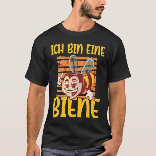 Backprint Ich bin eine Biene für Imker und Bienen  T-Shirt (Vorderseite)