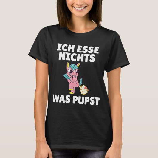 Backprint Ich esse nichts, was Veganer Furz T-Shirt (Vorderseite)