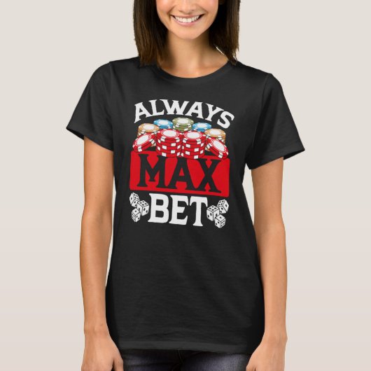 Backprint Immer Max-Wette-Casino T-Shirt (Vorderseite)