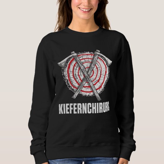 Backprint jaw surgeon forest workers and lumberjac sweatshirt (Vorderseite)