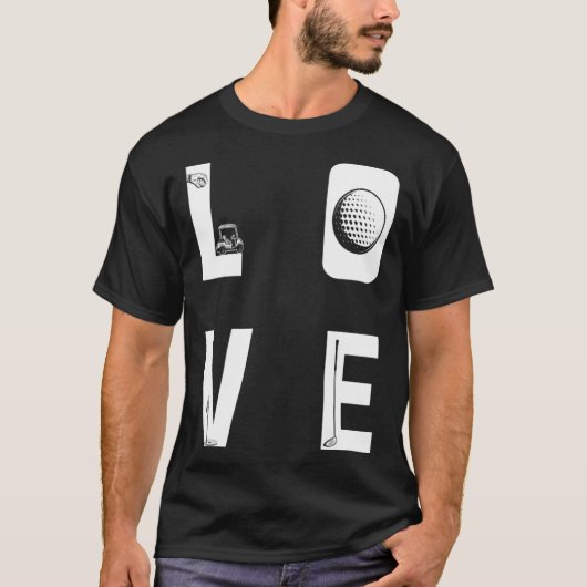 Backprint Love Golf T-Shirt (Vorderseite)