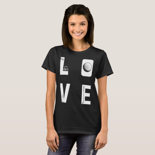 Backprint Love Golf T-Shirt (Vorne ganz)