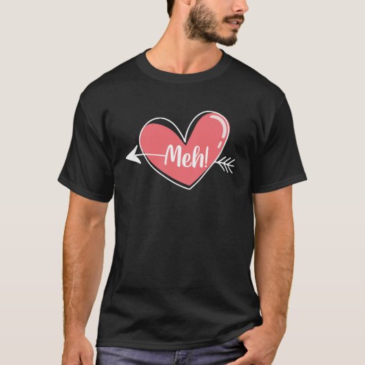 Backprint Meh love arrow T-Shirt (Vorderseite)