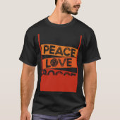 Backprint Peace Love Bocce Bocce Ball T-Shirt (Vorderseite)