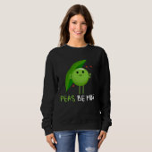 Backprint Peas be mine pea and pea pod Sweatshirt (Vorne ganz)