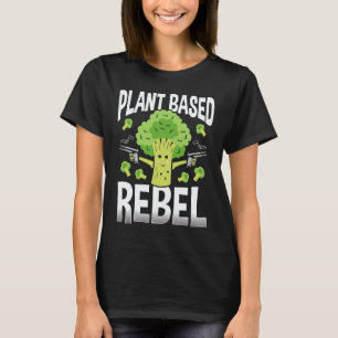 Backprint Pflanze Basierter Rebellischer Veganismu T-Shirt