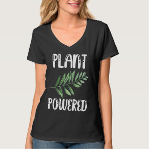 Backprint Pflanze Powered Vegetarier und Veganer T-Shirt