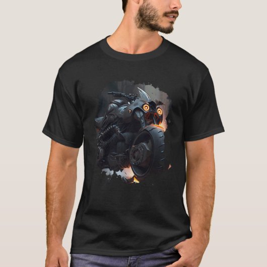 Backprint Powerful Darkness Journey an epic motorc T-Shirt (Vorderseite)