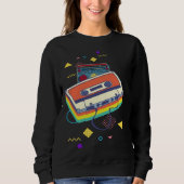 Backprint retro cassette and stereo system 80s and sweatshirt (Vorderseite)