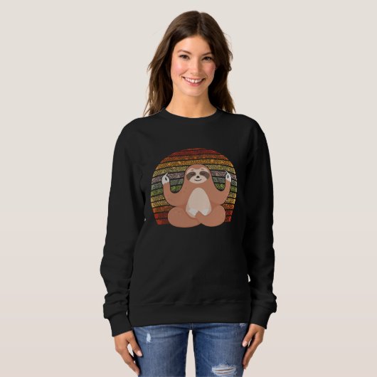 Backprint retro sloth sweatshirt (Vorne ganz)