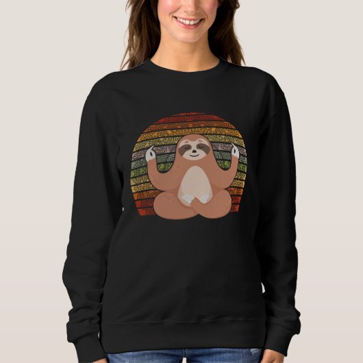 Backprint retro sloth sweatshirt (Vorderseite)
