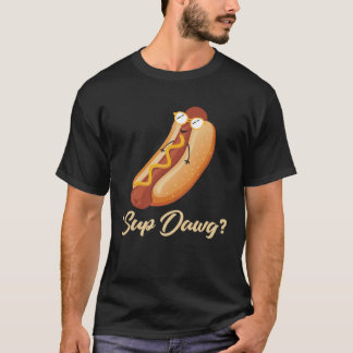 Backprint Sup Dawg Hot Dog T-Shirt