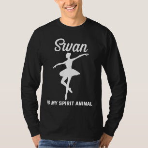 Backprint Swan ist mein geistiges Ballett T-Shirt