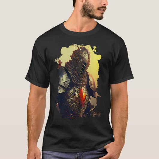 Backprint The golden knight of light T-Shirt (Vorderseite)