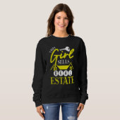 Backprint This Girl Sells Real Estate Realtor Sweatshirt (Vorne ganz)