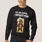 Backprint To Do List Do Nothing Sloth Sweatshirt (Vorderseite)