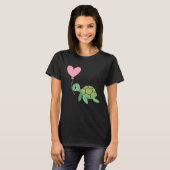 Backprint Valentine s day turtle heart love T-Shirt (Vorne ganz)