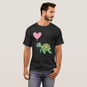 Backprint Valentine s day turtle heart love T-Shirt (Vorne ganz)