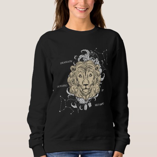 Backprint Zodiac Sign Leo Sweatshirt (Vorderseite)