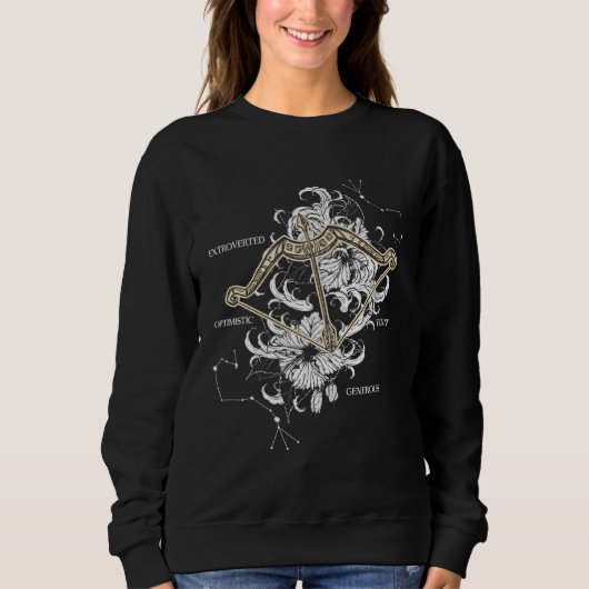 Backprint Zodiac Sign Sagittarius Sweatshirt (Vorderseite)